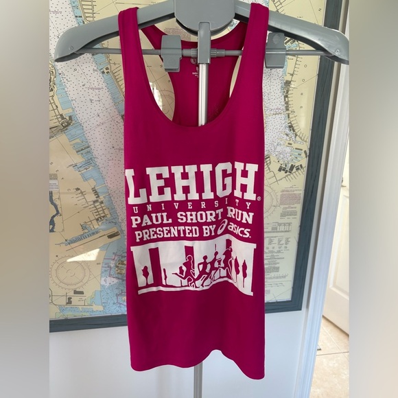 Lehigh University Pink Paul Short Run Tank Top, Size Small - Picture 2 of 8